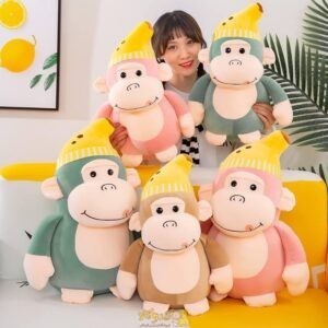 عروسک میمون کلاه موزی