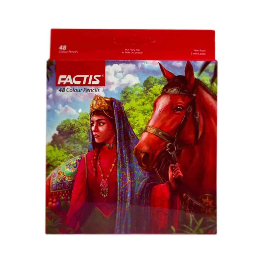 مداد رنگی 48رنگ(شش گوش) جعبه مقوایی فکتیس
