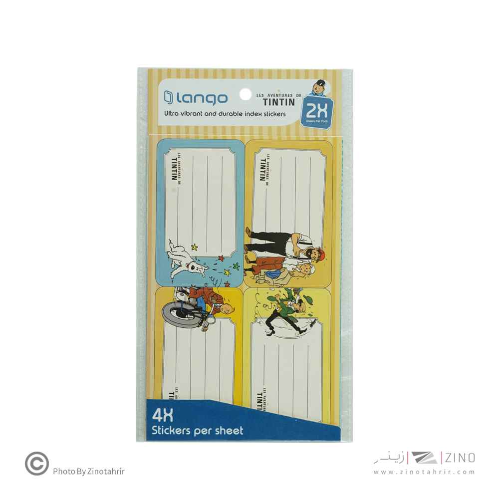 برچسب اسم دانش آموز طرح تن تن لانگو