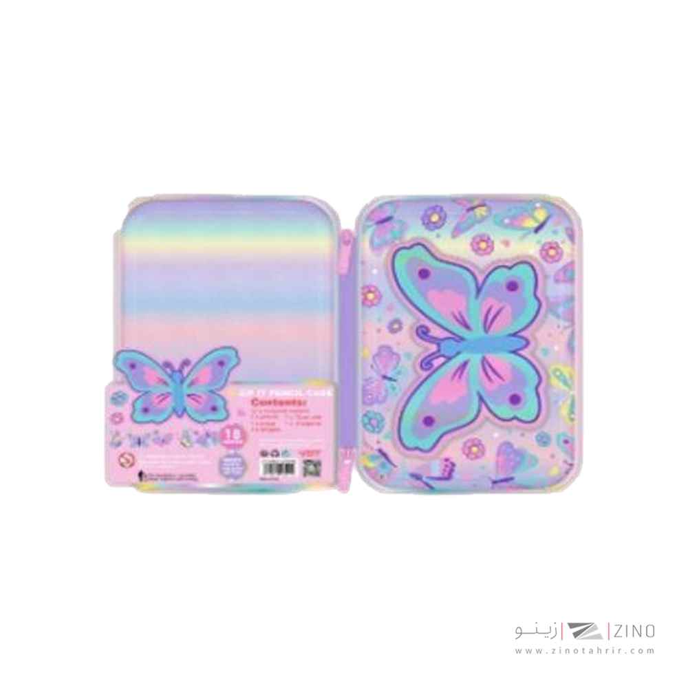 جامدادی تک زیپ هارد باکس وست پروانه کدU2109A-7