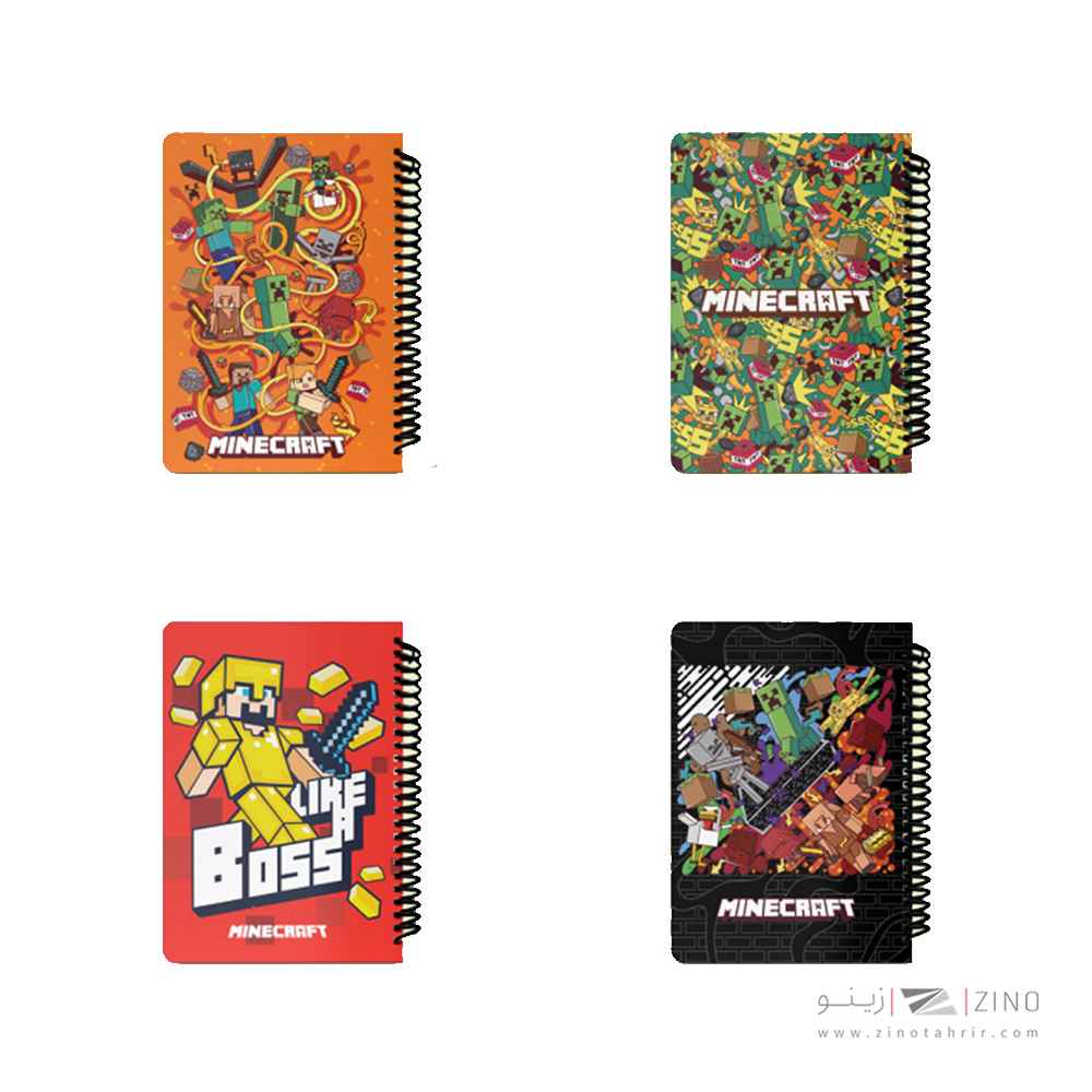 دفتر100برگ وزیری سیمی جلد سخت لانگور سری ماینکرافتC کدCH-830