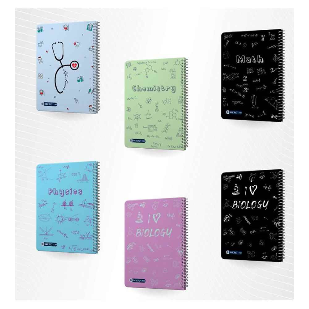 دفتر160برگ وزیری سیمی جلد سخت میکرو سری علوم کدC79