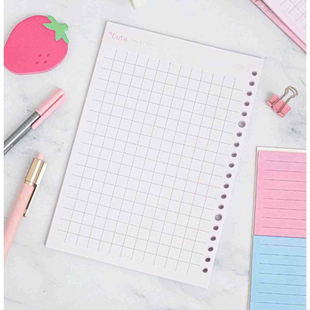 یدک دفتر کلاسوری 20حلقه شطرنجی برگ سری کیوت پالت کد74415