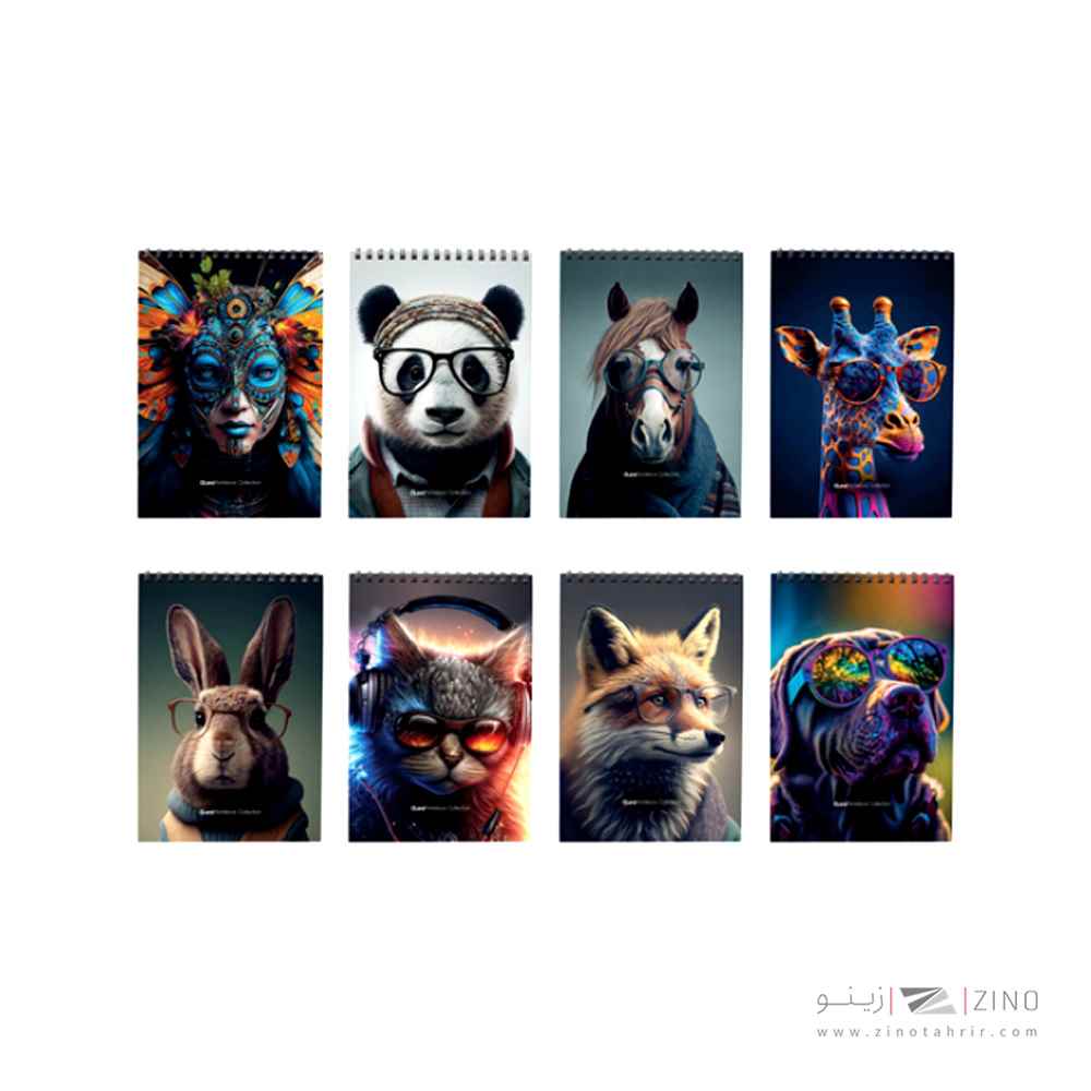 دفتر یادداشت 100 برگ فنر دوبل جلد سخت 20*14 با استیکر سری نارنیا الند کد NAR1420-100