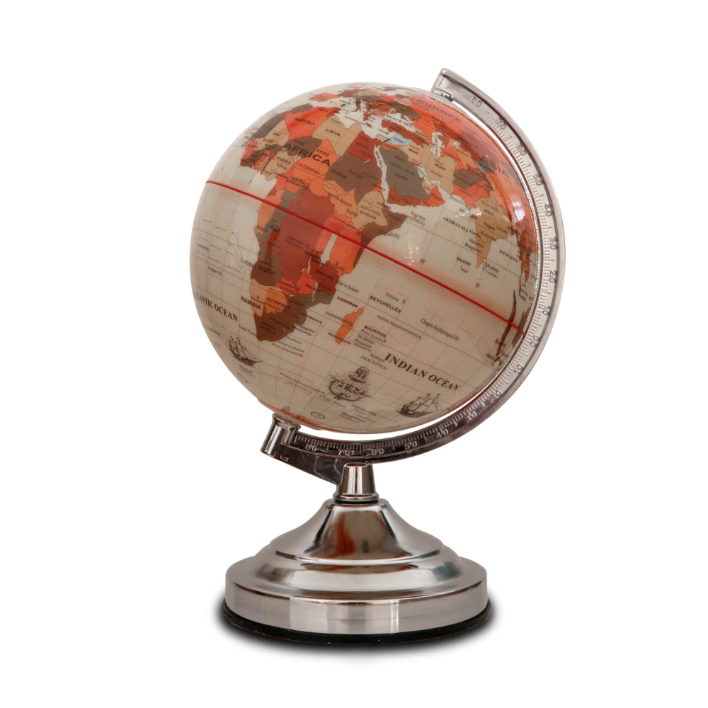 کره جغرافیایی سایز20 پایه کلاسیک کرم لاتین ایده