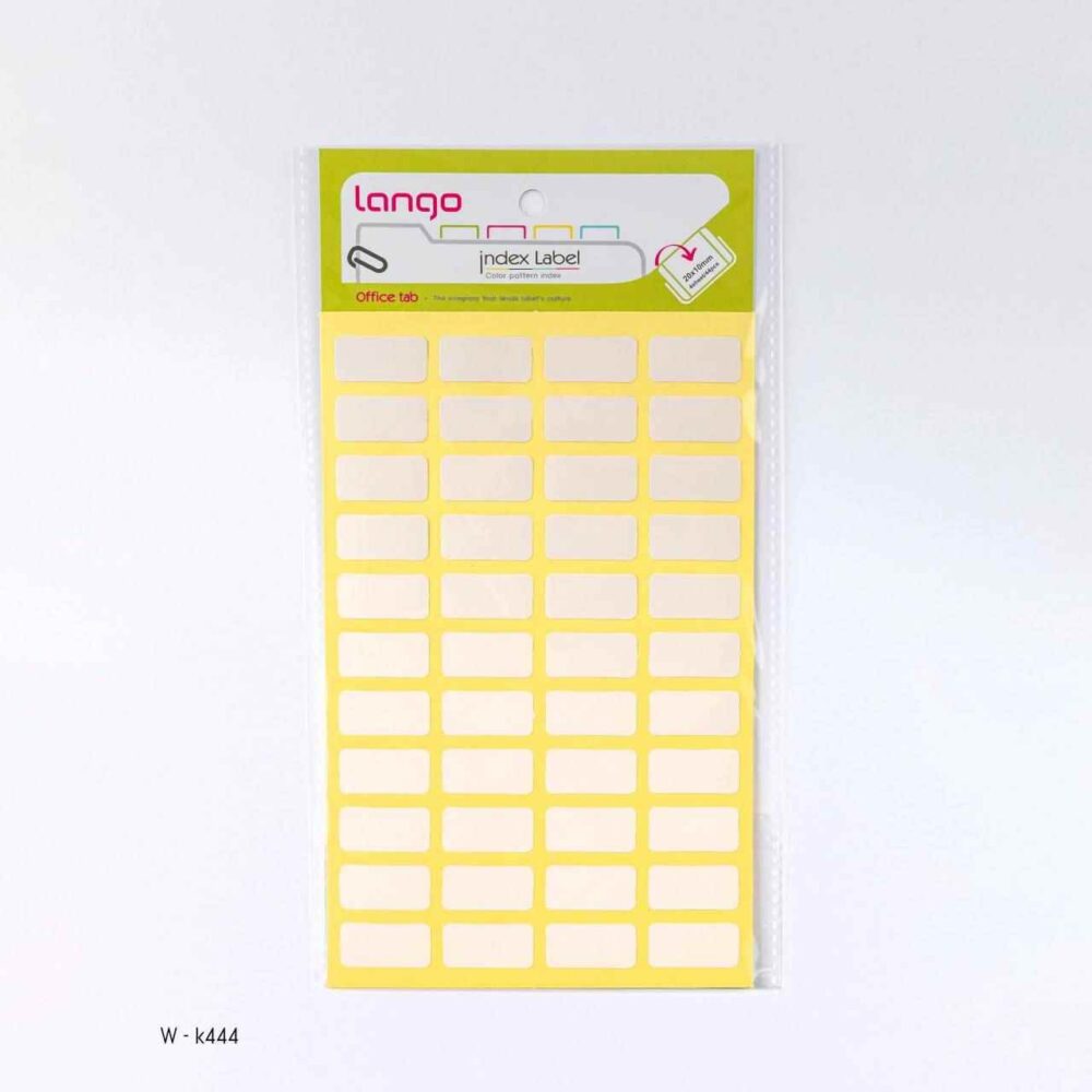 برچسب دورسفیدسایز10*20میلیمتر4برگی لانگوکدK-444