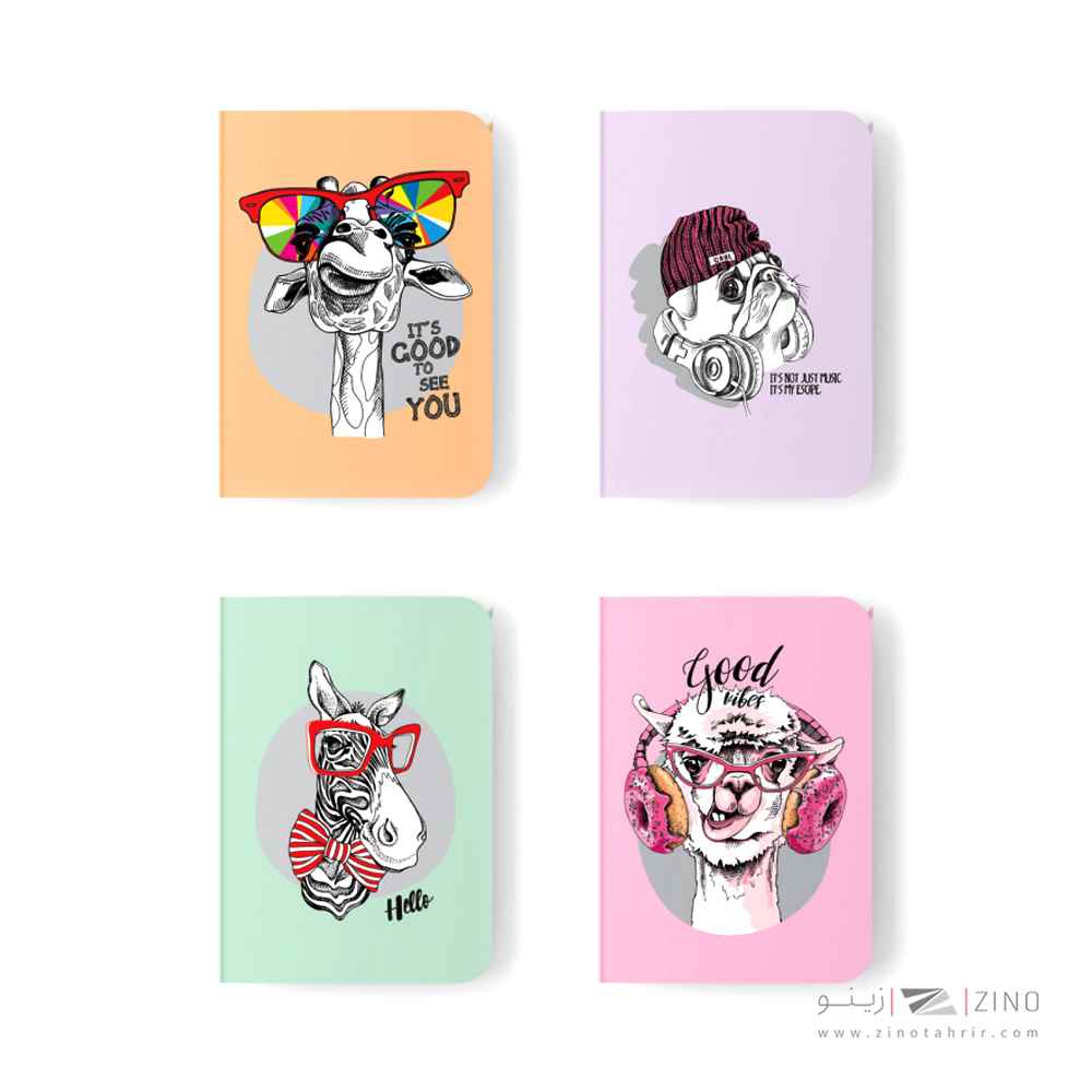 دفتریادداشت نیم وزیری جلد سخت دوریس Zoo Party