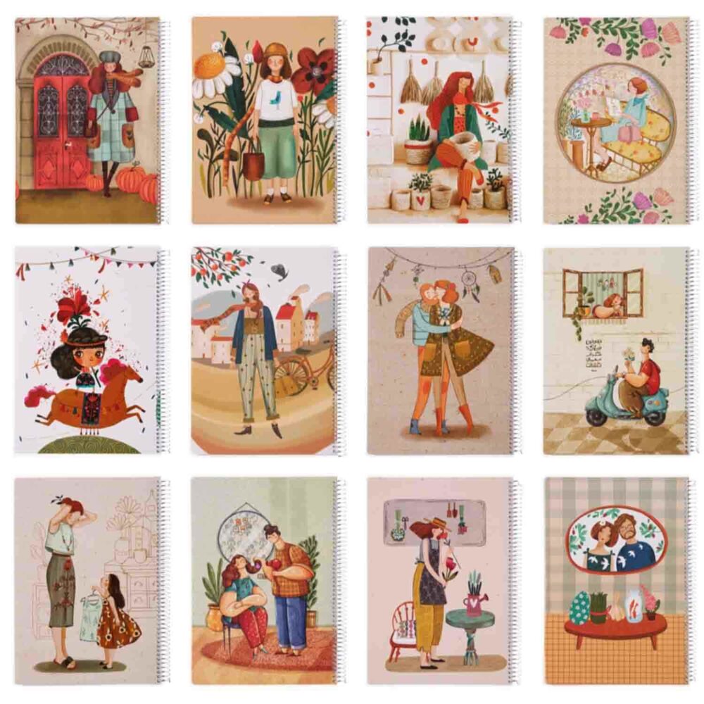 دفتر50برگ وزیری سیمی مجلدمسترنوت کد397 کارتن100عددی