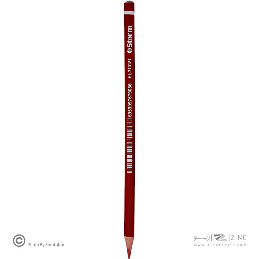 مداد قرمز(بدنه سه گوش9 اسکارلت استورم کد310181