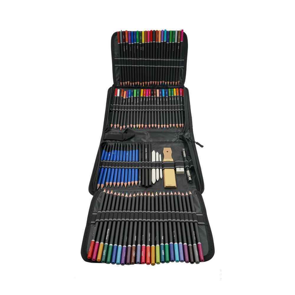ست طراحی همراه با مداد رنگی 145تکه (کیف برزنتی دار)
