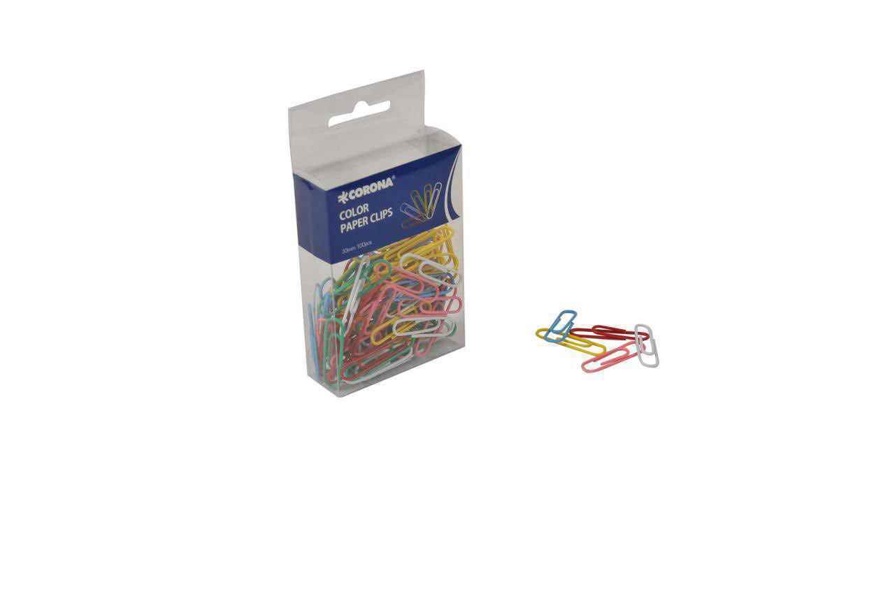 کلیپس 33میل رنگی100عددی کرونا کد3029 108119014 کلیپس 33میل رنگی100عددی کرونا کد3029