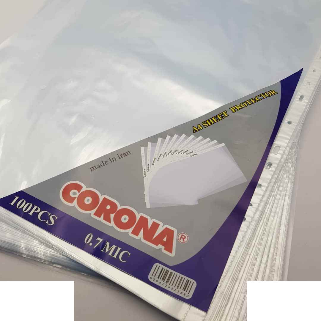 کاور A4 کرونا*کارتن30بسته ای* 108137004 کاور A4 کرونا*کارتن30بسته ای*