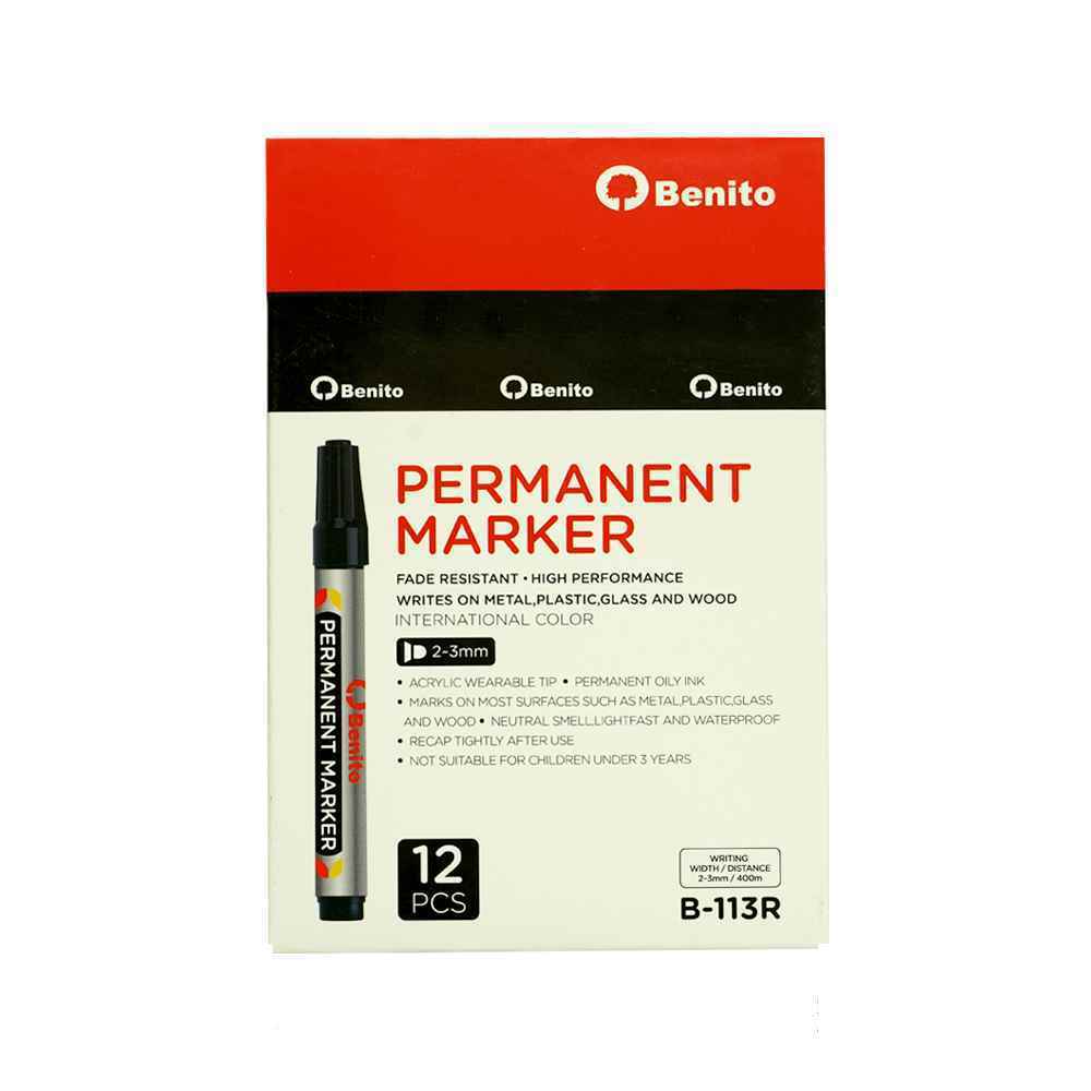 ماژیک معمولی گرد مشکی بنیتو