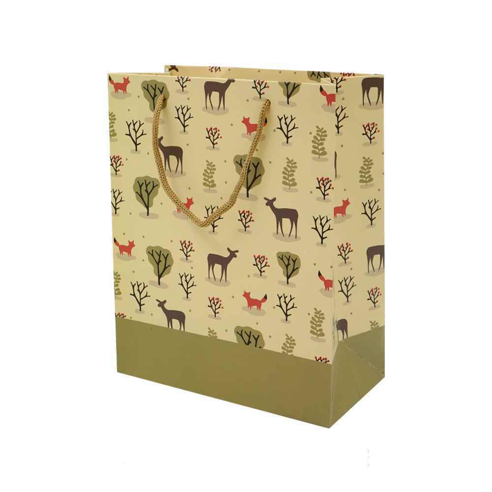 ساک دستی(کادویی)گلاسه طرح دار سایز2هیرمند پیپر19*24